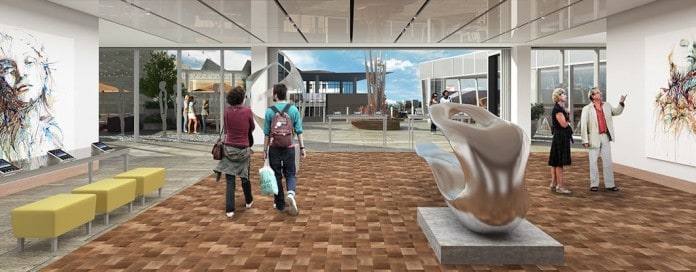 ART Hotel's fourth-floor lobby