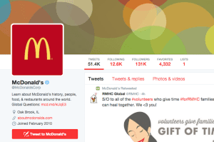 McDonalds-Twitter McDonald's Twitter page