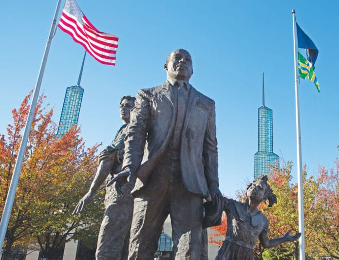 I-Have-a-Dream-statue-outside-of-the-OCC-Credit-Jamies-Francis-and-TravelPortland