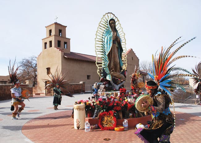 Santa-Fe-dancers-outside-of-Guadalupe-Church