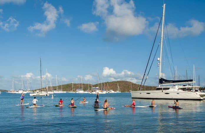 Bitter End Yacht Club, British Virgin Islands, BVI, island activities, sailing, yoga, stand-up paddleboarding