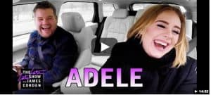 James Corden Adele YouTube video Adele, meetings, James Corden
