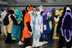 Furries-Anthrocon Comic-Con, unconventional conventions, quirky conventions, World Clown Assocation, Anthrocon, Merfest, International Brotherhood of Real Bearded Santas, The Association of Lincoln Presenters,