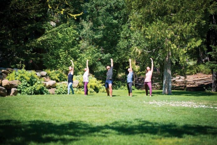 Outdoor-yoga-at-Granlibakken-Tahoe