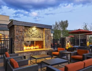 Sheraton Steamboat Resort Villas Outdoor Fireplace-High Wellness Experiences for Colorado Meetings