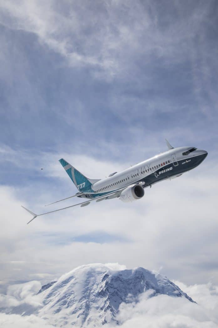 Boeing 737 MAX 7 First Flight Air to Air