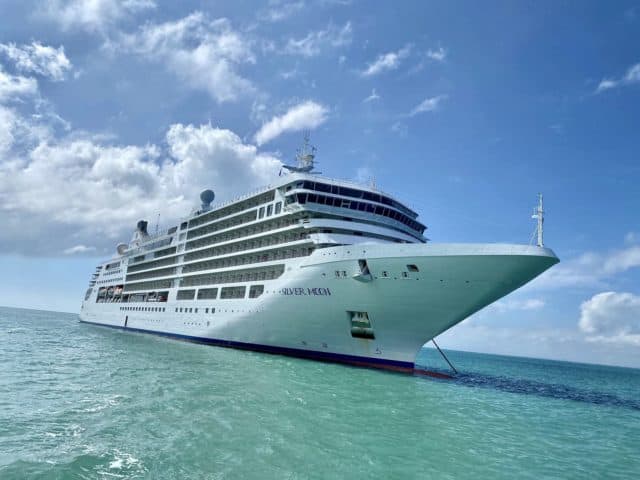 Cruises have rebounded with strict travel requirements and safety protocols. Seen here is Silversea's Silver Moon sailing Latin America.