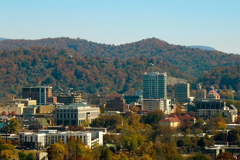 Asheville, North Carolina, before Hurricane Helene hit in September.