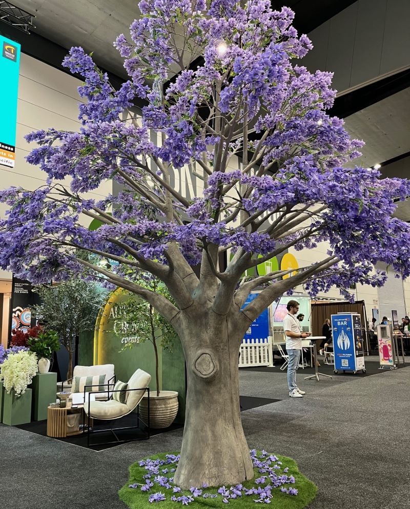 One of the many creative activations on the trade show floor at AIME 2025.