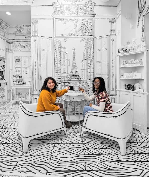 2d restaurant, the first hand-drawn two-dimensional experimental eatery in the U.S. created by award-winning designer Vanessa Thanh Vu and her husband chef Kevin Yu.