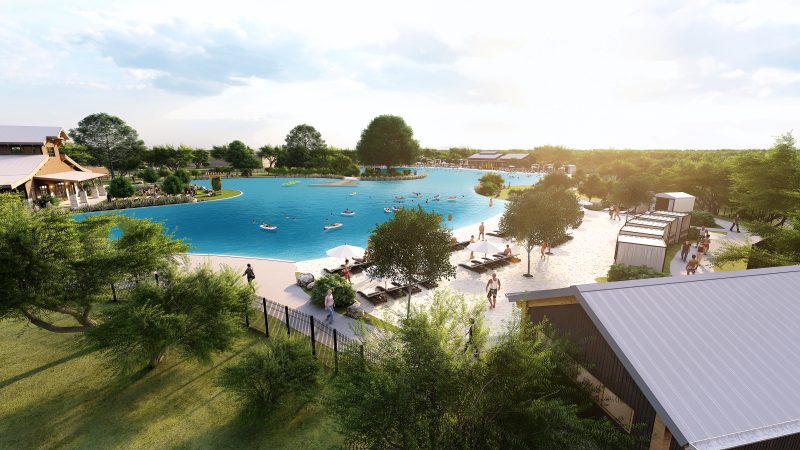 Rendering of the new lagoon and beach coming to the Hyatt Regency Hill Country Resort and Spa.