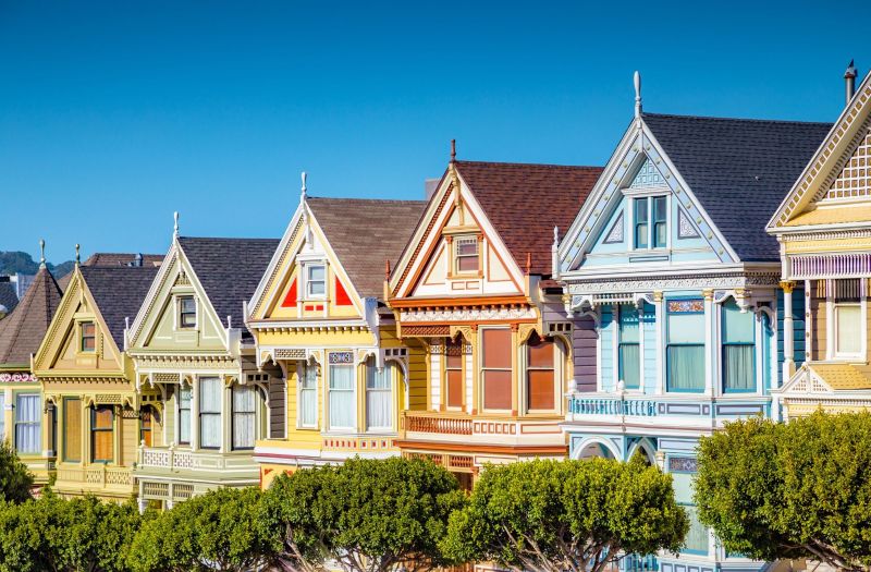 A famous sight in San Francisco, these pastel homes are known as 