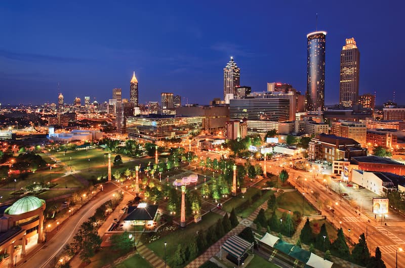 Centennial Olympic Park  (Photo Credit: Georgia World Congress Center Authority).