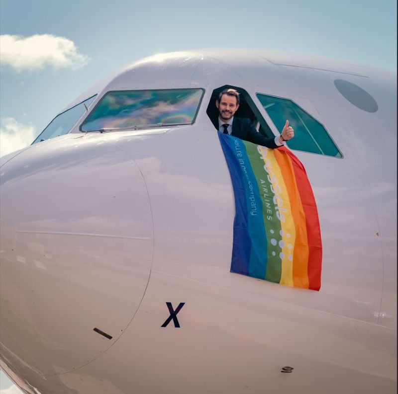 Brussels Airlines and the Brussels Airport celebrate the start of Pride Month.