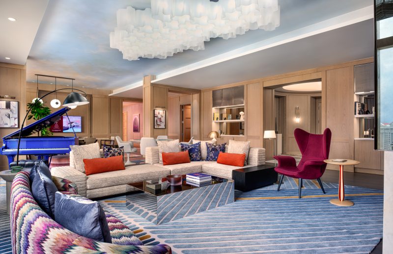 Living room of The Chairman suite.