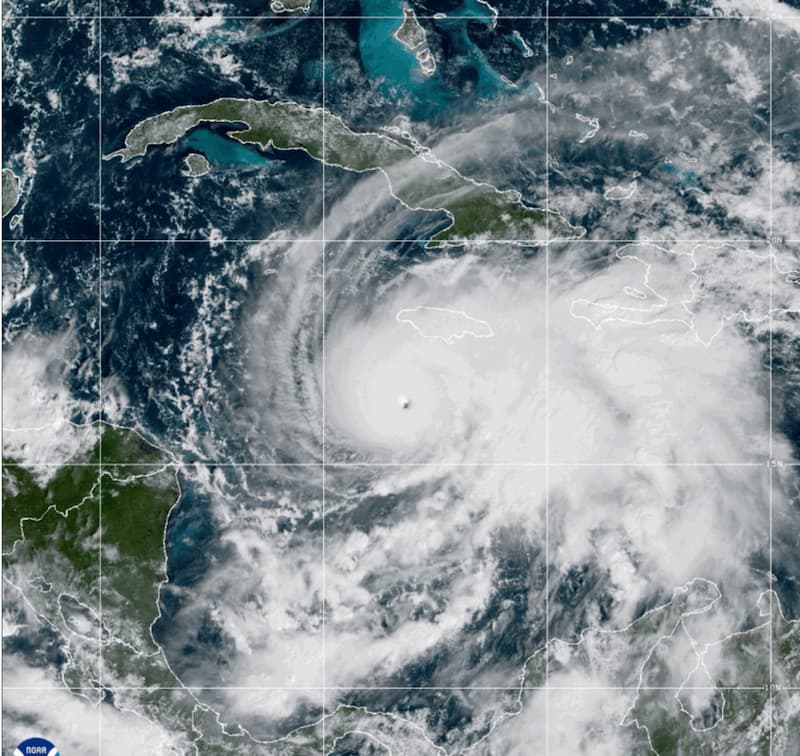 Hurricane Melissa (Photo: NOAA, as of Oct. 27).