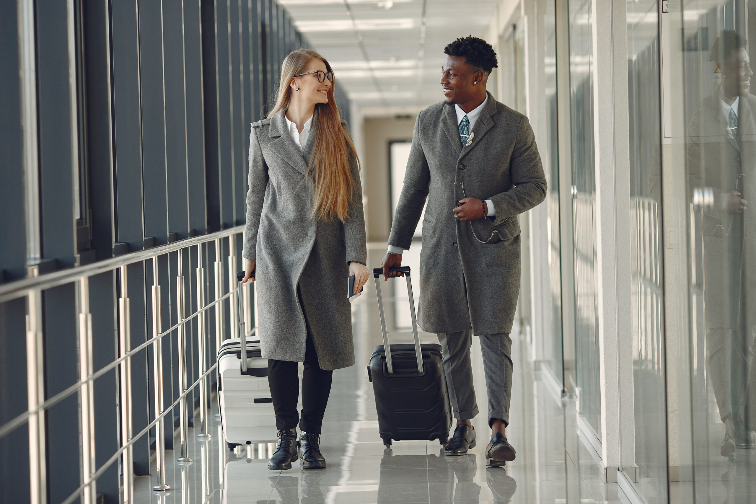 Couple at the airport.