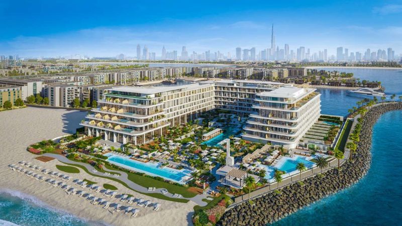 Rendering of the Gran Melia Jumeirah, Dubai, opening December 2026.