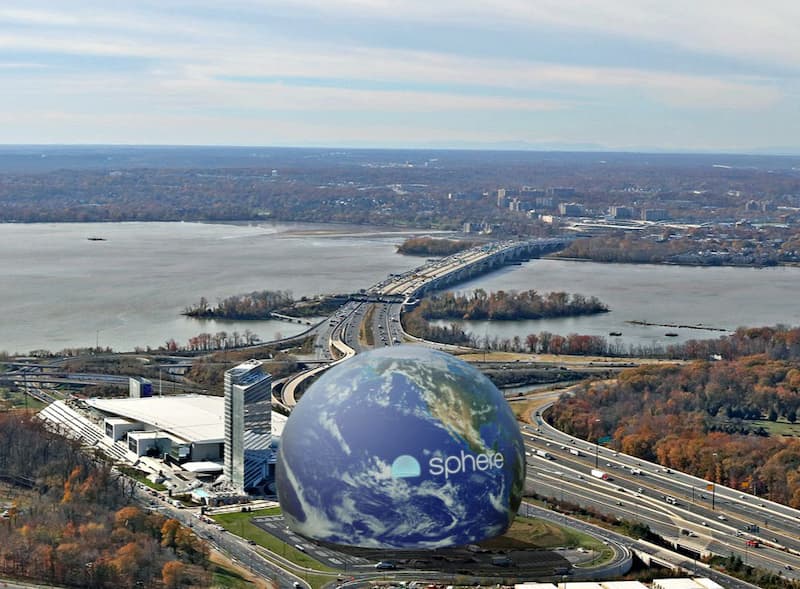 Sphere Rolls Into National Harbor, Maryland